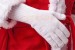 grube białe rękawiczki z dzianiny dla Mikołaja
