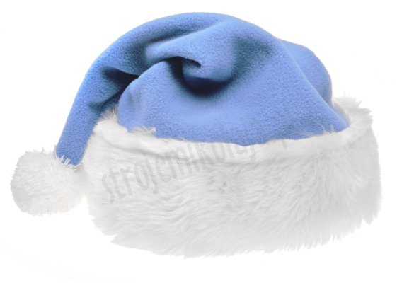 błękitna czapka Mikołaja