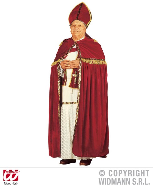 strój Mikołaja biskupa z płaszczem, mitrą i stułą