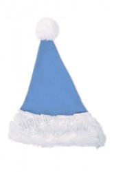 błękitna dziecięca czapka Mikołaja, czapka Mikołaja dla dzieci, dziecka