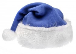 niebieska czapka Mikołaja