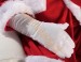 długie rękawiczki Mikołaja, długie białe bawełniane rękawiczki