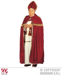 strój Mikołaja biskupa z płaszczem, mitrą i stułą